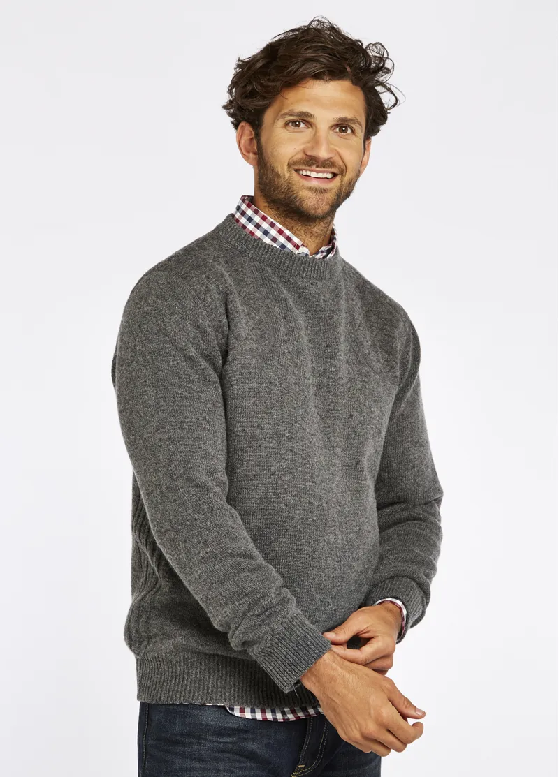 Dubarry Mens Nolan Crew Neck Sweater Grey